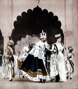 George V i Queen Mary w Delhi, Indie, 1911, 1935. autorstwa Unbekannt