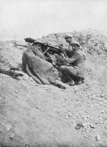 Niemiecki karabin maszynowy użyty przeciwko wrogowi, Verdun, Francja, 1917 autorstwa Unbekannt