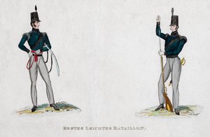 Żołnierze niemieccy z okresu Waterloo, XIX w. autorstwa Unbekannt