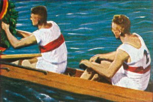 Niemieccy zwycięzcy par bez sternika, 1928. autorstwa Unbekannt
