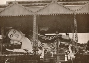 Gigantyczna, leżąca figura Buddy, Pegu, 1900. autorstwa Unbekannt