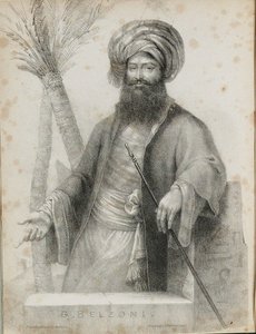 Giovanni Battista Belzoni 1778-1823 Frontyspis z narracji operacji i niedawnej dyskoteki autorstwa Unbekannt