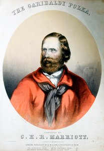 Giuseppe Garibaldi, włoski patriota, ok. 1864 r. autorstwa Unbekannt