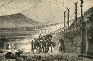 Gladiatorzy pozdrawiający cesarza przed przystąpieniem do walki, 1890. autorstwa Unbekannt
