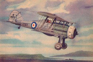 Dwupłatowiec myśliwski Gloster Gladiator, c1944. autorstwa Unbekannt