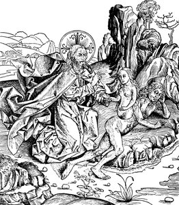 Bóg tworzący Ewę z żebra Adamsa, 1493 autorstwa Unbekannt