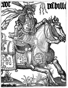 Godfrey z Bouillon, francuski krzyżowiec z XI w., XV w. autorstwa Unbekannt
