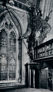Gog Gogmagog, jeden z dwóch gigantów City spłonął w pożarze londyńskiego Guildhall, 1940 autorstwa Unbekannt