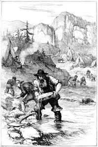 Pranie złota w Kalifornii, ok. 1840 ok. 1880 r. autorstwa Unbekannt