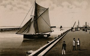 Molo w Gorleston, ok. 1880 r. autorstwa Unbekannt