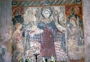 Gotyckie malowidło ścienne w kościele św Jakuba w Koszeg na Węgrzech, XV w. autorstwa Unbekannt