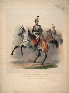 Wielki Książę Aleksander Nikołajewicz jako pułkownik naczelny austriackiego 4. Pułku Huzarów, 1845 autorstwa Unbekannt