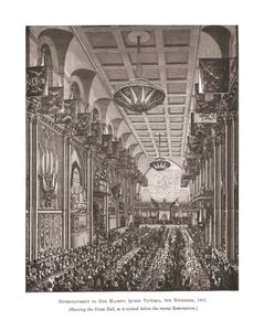 Wielka Sala Guildhall, 1837, 1886 autorstwa Unbekannt