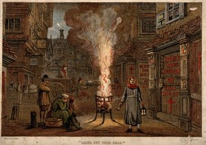 Wielka Plaga w Londynie, 1665 autorstwa Unbekannt