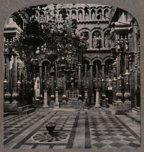 Katedra Grecka w Bazylice Grobu Świętego w Jerozolimie, ok. 1900 autorstwa Unbekannt