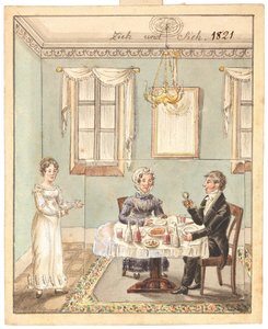 Kartka z życzeniami, 1821 r. autorstwa Unbekannt