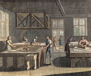 Szlifowanie i polerowanie szkła płaskiego, 1760 autorstwa Unbekannt