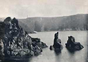 Guernsey - Zatoka Moulin Huet, ze skałami psa i lwa, 1895 autorstwa Unbekannt