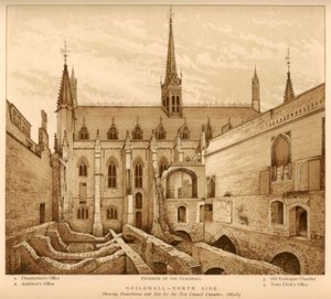 Guildhall North Side, City of London, 1882-1883 1886 autorstwa Unbekannt