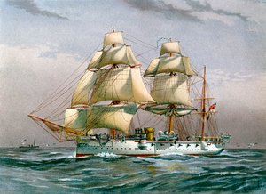 HMS Calliope, krążownik Royal Navy 3. klasy, c1890-c1893 autorstwa Unbekannt