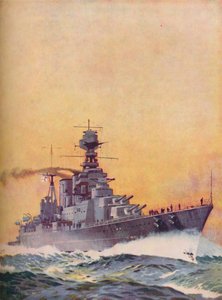 HMS Hood został zbudowany w 1916 i ukończony w 1920, 1937 autorstwa Unbekannt
