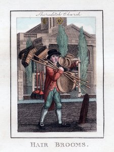 Miotły do włosów, kościół Shoreditch, Londyn, 1805 autorstwa Unbekannt