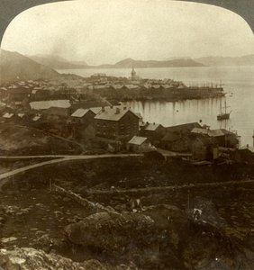 Święto Młotów. Najbardziej wysunięte na północ miasto świata - bez zachodu słońca od 13 maja do 29 lipca, Norwegia, c1905. autorstwa Unbekannt
