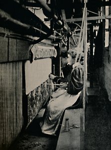 Hammersmith Carpet Weaving w Merton Abbey Works, . autorstwa Unbekannt