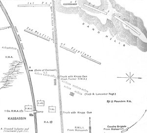 Odręczny szkic akcji w Kassassin, 28 sierpnia 1882, 1882 autorstwa Unbekannt