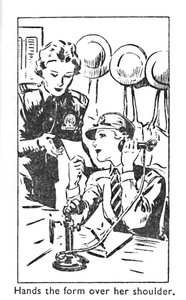 Podaje formularz przez ramię, 1940 autorstwa Unbekannt