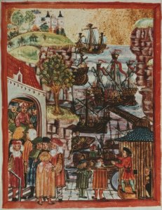 Okręty hanzyjskie 1497 / iluminator książkowy. autorstwa Unbekannt