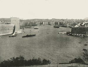Widok na port, Marsylia, Francja, 1895. autorstwa Unbekannt