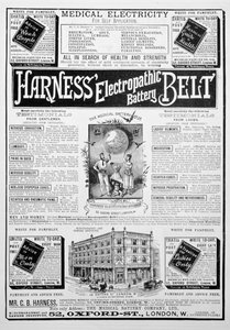 Reklama uprzęży elektropatycznej pasa akumulatora, 1893 autorstwa Unbekannt