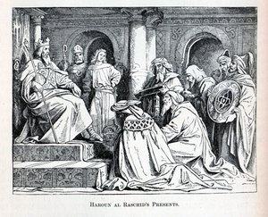Prezenty Haroun al Raschids, 1882 r autorstwa Unbekannt