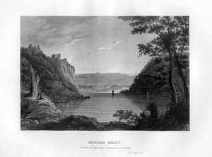 Harpers Ferry, skrzyżowanie rzek Shenandoah i Potomac, Zachodnia Wirginia, USA, 1855 autorstwa Unbekannt