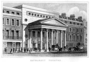 Haymarket Theatre, Westminster, Londyn, XIX w. autorstwa Unbekannt