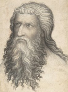 Głowa brodatego mężczyzny, 1360-80. autorstwa Unbekannt