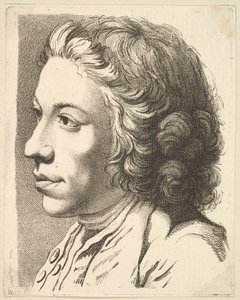 Głowa człowieka z profilu, z Livre de Têtes Gravées dapres F. Boucher et Autres..., XVIII wiek. autorstwa Unbekannt