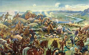 Kierując się poza Cronje – francuski generał blokujący drogę w Koodoosrand Drift, 1901. autorstwa Unbekannt