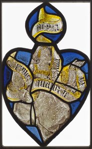 Panel w kształcie serca: Postać kobiety z banderolą Sybilla , ok. 1900 1480-1520. autorstwa Unbekannt