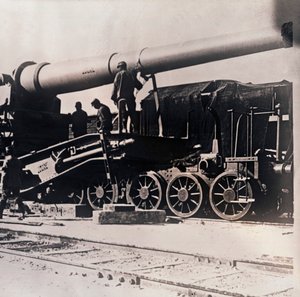 Ciężka artyleria w pociągu, c1914-c1918 autorstwa Unbekannt