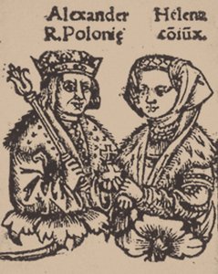 Helena Iwanowna z Moskwy z Aleksandrem Jagiellończykiem, 1519 autorstwa Unbekannt