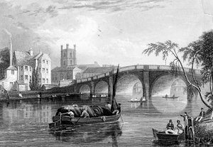 Henley Bridge, Henley-on-Thames, Londyn, 1803 autorstwa Unbekannt