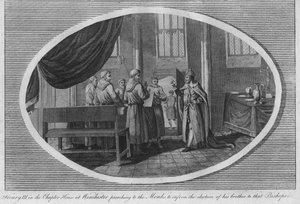 Henryk III w kapitule katedry w Winchester, 1250 1793 autorstwa Unbekannt