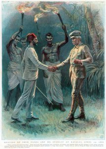 Henry Morton Stanley, walijski dziennikarz i odkrywca, spotkanie z Eminem Paszą w Kavalli, 29 kwietnia 1888 autorstwa Unbekannt