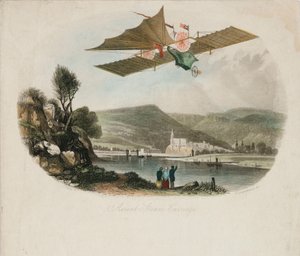 „Powietrzny wagon parowy” Hensona, ok. 1843 r. autorstwa Unbekannt