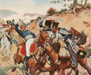 Heroiczna śmierć księcia Ludwika Ferdynanda Pruskiego w Saalfeld, 10 października 1806, 1936. autorstwa Unbekannt