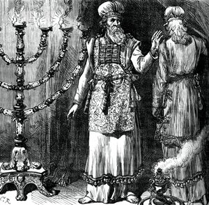 Arcykapłani, ukazujący efod i szaty lniane, ok. 1880 r. autorstwa Unbekannt