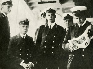Jego Wysokość zasiada wśród swoich kolegów kadetów, ok. 1910, 1937. autorstwa Unbekannt