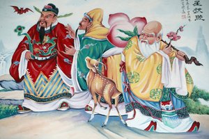 Hoi Tuong Te Nguoi Hoa buddyjska chińska świątynia. Malarstwo buddyjskie. Phu Quoc. Wietnam. autorstwa Unbekannt